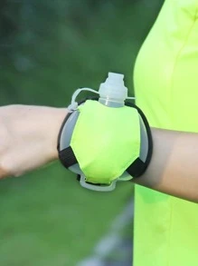 1 pieza Botella de agua portátil verde PP deportivo con muñequera para correr - Verde - Ver 1