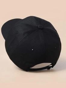 男士骷髏繡花棒球帽，街頭風格 - 黑色 - 查看 2