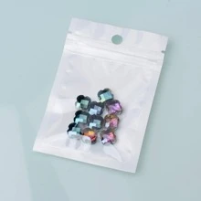 10入組/套時尚玻璃幸運草設計DIY珠子適合女士適用於珠寶製作 - 彩色 - 查看 4