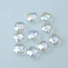 10 Cái/bộ Kính Thời Trang Cỏ Bốn Lá Thiết Kế Tự Làm Đính Hạt Dành Cho Nữ Trang Sức Làm - trắng - Xem 1