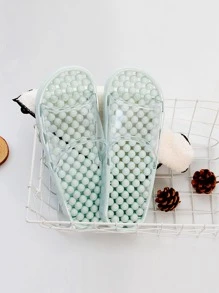 Giày trượt thời trang cho nữ, Dép quai đơn PVC thoải mái - màu xanh lá - Xem 1