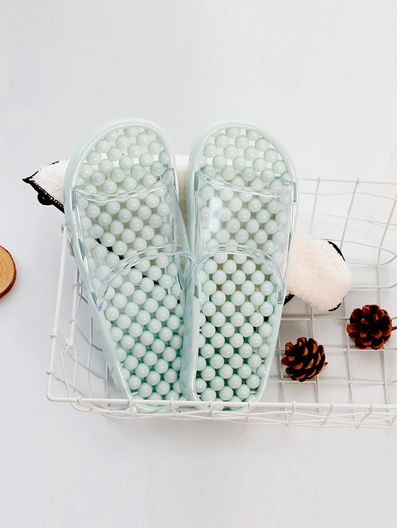 Giày trượt thời trang cho nữ, Dép quai đơn PVC thoải mái - màu xanh lá - Xem 1