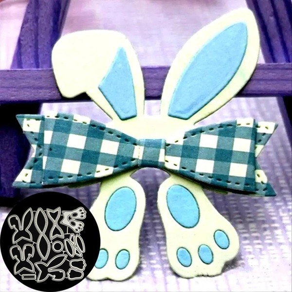 1pc Stainless Steel DIY Carving Mold, Creative Rabbit & Bow Shaped DIY Mold For Crafts