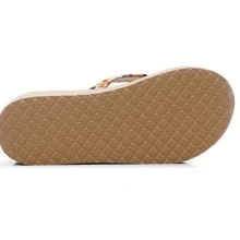 度假人字拖適用於女士編織細節貼花裝飾拖鞋 - 彩色 - 查看 6