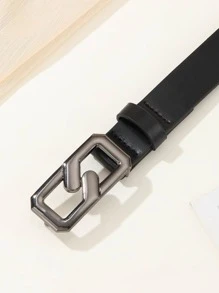 1 chiếc thắt lưng nữ thời trang khóa vàng cổ điển, đa năng, thích hợp cho ngày lễ, buổi tối đi chơi, các buổi tụ họp và tiệc tùng khác nhau - màu đen - Xem 4
