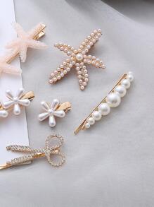 7 chiếc kẹp tóc nữ trang trí hoa và nơ tinh tế, dùng để trang trí tóc, kẹp càng cua thanh lịch, kẹp tóc cài đầu, đồ dùng học tập, phụ kiện tóc, phụ kiện đội đầu, ghim cài tóc. - Nhiều màu - Xem 3