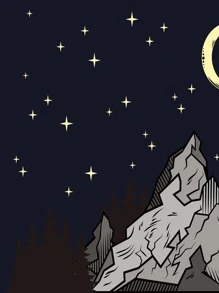 1 Núi & Mặt Trăng Họa Tiết Thảm, Hiện Đại Vải Dệt Treo Tường Vải Trang Trí, Cho Trang Trí Nhà - Nhiều màu - Xem 2