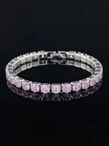 MOONSO 1pc Glamorous Cubic Zirconia Bracelet For Men Women For Gift For Women For Party Banquet Wedding