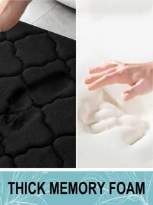 1 pièce Tapis de bain en velours de corail, tapis de sol de salle de bain super doux antidérapant, absorbant l'eau et lavable en machine. Utilisé pour le sol de la salle de bain, convient pour le paillasson, le salon, la chambre, la cuisine. Décoration de salle de bain, tapis de bain, tapis d'extérieur, paillasson, décoration d'automne, accessoires de salle de bain, rentrée scolaire