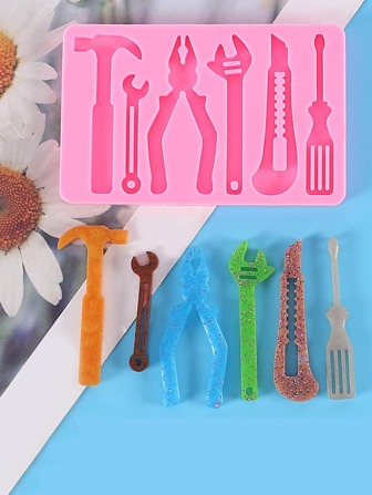 1入組矽膠糖果現代五金工具設計巧克力模具DIY