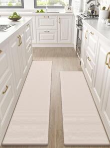 1入組簡約風淺褐色的耐用滌綸防水防滑地墊適用於家用的 - 米色 - 查看 2