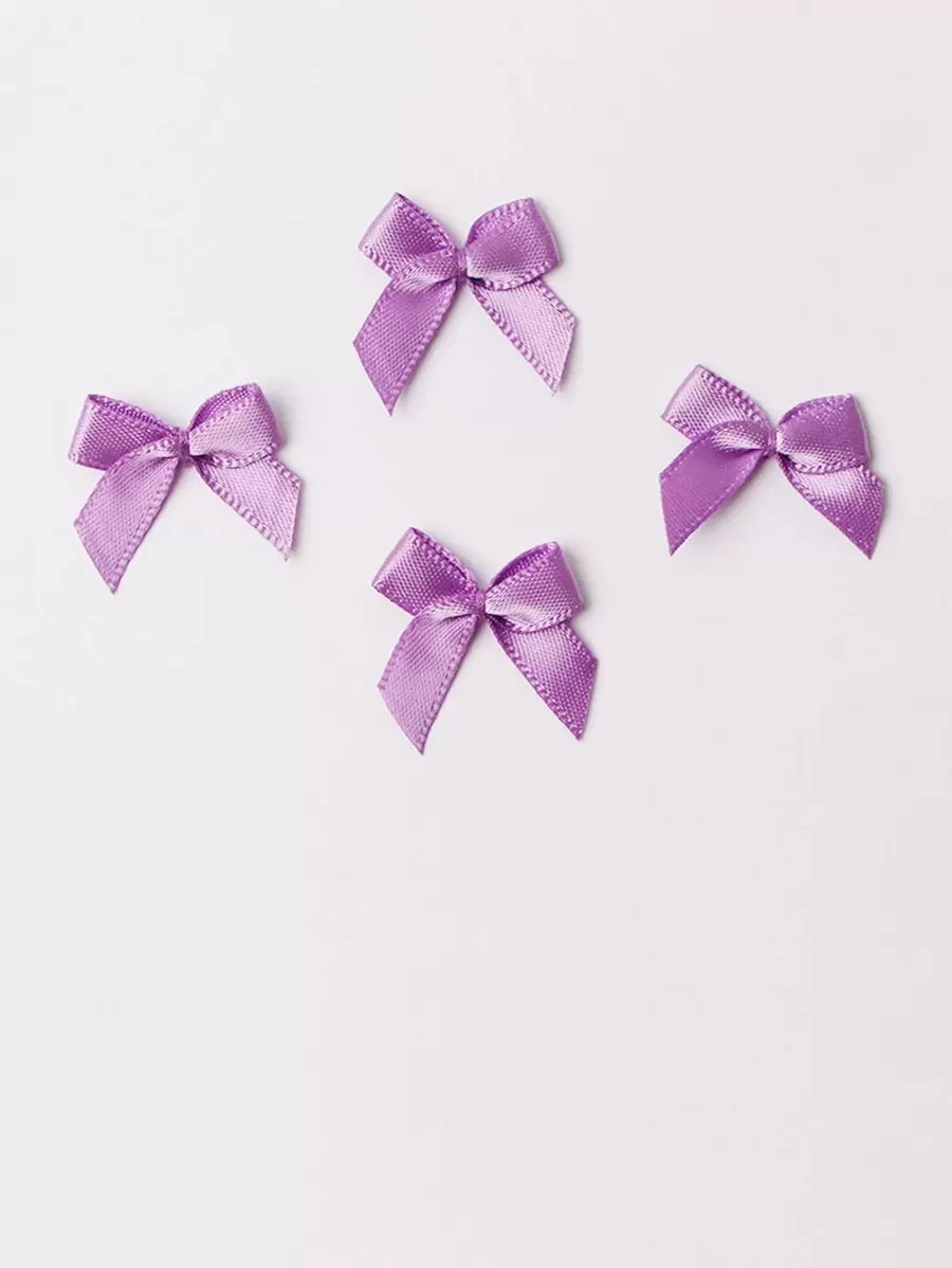 30/50/100/200 chiếc nơ ruy băng trang trí, phụ kiện tự làm nơ satin cho giày dép, quần áo, hộp quà tặng, hoa nơ mini, nơ gói quà, phụ kiện đồ lót - Màu tím - Xem 1