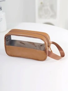 Túi du lịch vệ sinh không thấm nước di động 1 cái - màu nâu - Xem 2