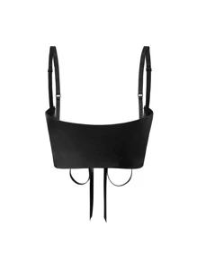 前繫帶背帶式腰帶 - 黑色 - 查看 3