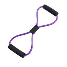 Resistance Band 8 Shaped Yoga Fitness Stretching Strap For Shoulder And Back Exercise, Home Workout Equipment For Women - Purple - View 2