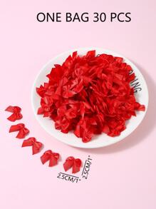 30/50/100/200pcs Satin Ribbon Bows DIY Accessories Mini Bows For Shoes, Clothing, Gift Box Decor, Bowknot, Floral Appliques
