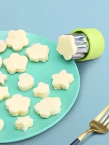 9pcs Stainless Steel Cookie Cutter, Modern Mixed Pattern Cookie Cutter For Kitchen, Valentine's Day Party, Home Decor, Home Gifts - Green - View 4
