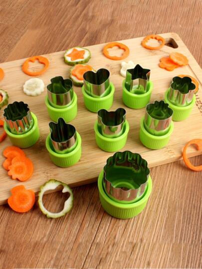 9件套不锈钢饼干模具，现代混合图案饼干模具，适用于厨房、情人节派对、家居装饰、家居礼品