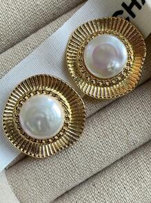 Bông tai stud - Vàng - Xem 1