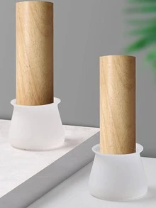 4入组/套矽膠桌子腳極簡白色桌腿套 - 白色 - 查看 4