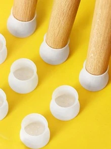 4入组/套矽膠桌子腳極簡白色桌腿套 - 白色 - 查看 1