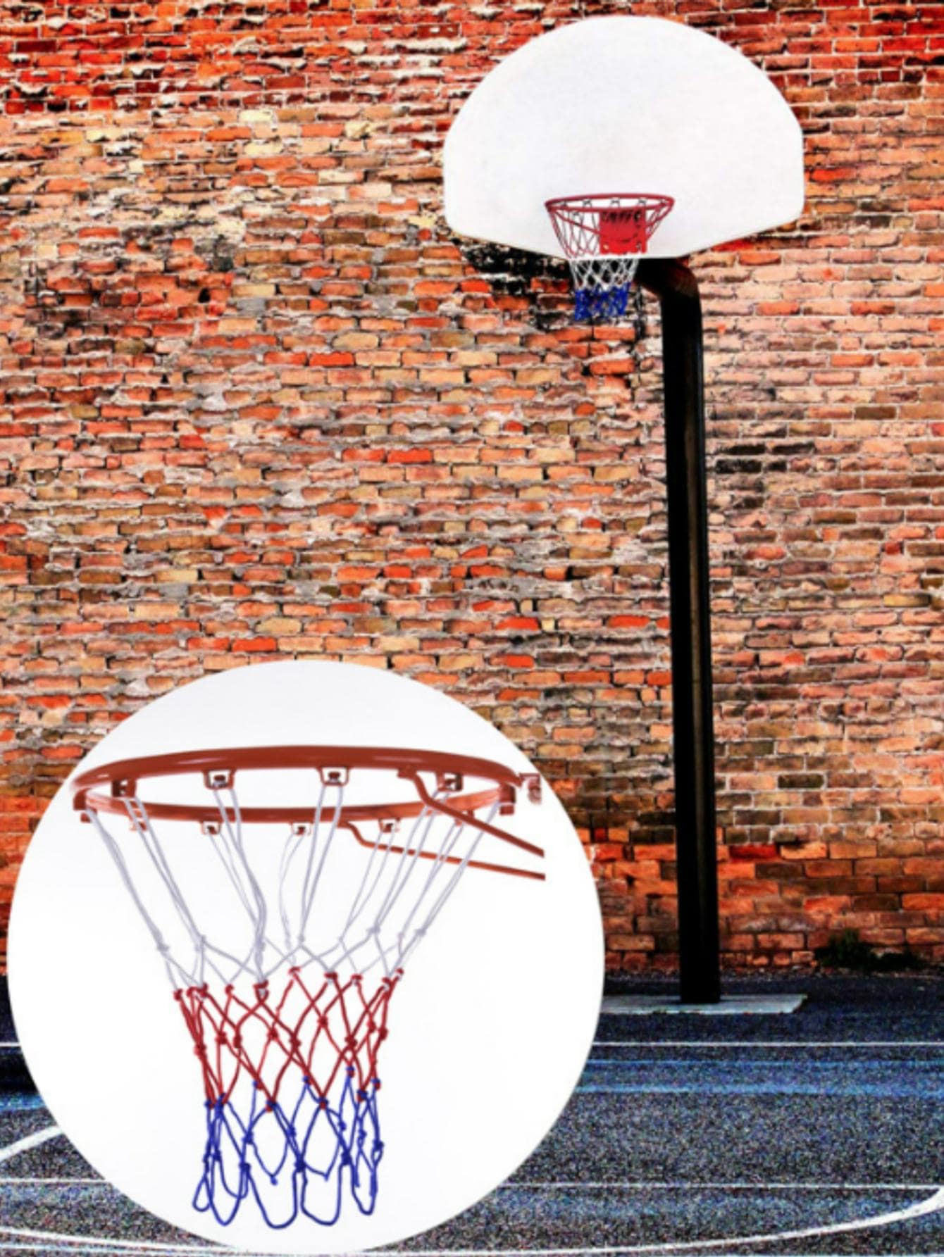 1pc Color Block Outdoor Basketball Net | SHEIN USA