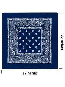 2pcs Men Paisley Print Sun Protection Bandana