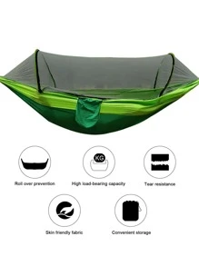1入組綠色聚酰胺輕便野營吊床 - 綠色 - 查看 4