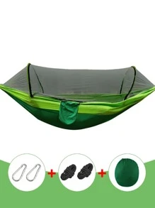 1入組綠色聚酰胺輕便野營吊床 - 綠色 - 查看 2