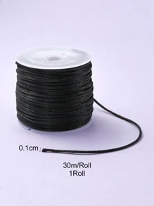 1roll Fashionable Minimalist DIY Thread For Women For DIY Jewelry Making - Black - View 4