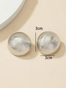 1 Paar Ohrklammer mit Vintage, metallene Textur, Rund Für Frauen für Geburtstagsgeschenk