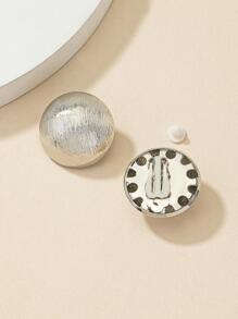 1 Paar Ohrklammer mit Vintage, metallene Textur, Rund Für Frauen für Geburtstagsgeschenk