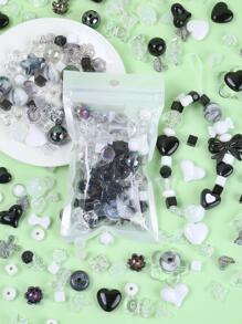 1 Gói Trái Tim Ngẫu Nhiên & Thiết Kế Nơ Tự Làm Đính Hạt Dành Cho Nữ Cho Tự Làm Trang Sức Làm - màu đen - Xem 1