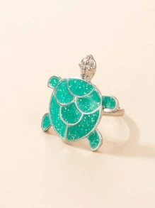 1 Nhẫn Thời Trang Hợp Kim Kẽm Rùa Trang Trí Nhẫn Cho Nữ Cho Quà Tặng Hẹn Hò - màu xanh lá - Xem 4