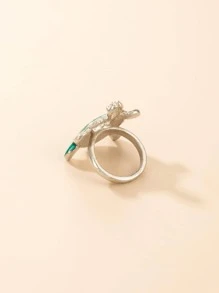 1 Nhẫn Thời Trang Hợp Kim Kẽm Rùa Trang Trí Nhẫn Cho Nữ Cho Quà Tặng Hẹn Hò - màu xanh lá - Xem 5