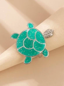 1 Nhẫn Thời Trang Hợp Kim Kẽm Rùa Trang Trí Nhẫn Cho Nữ Cho Quà Tặng Hẹn Hò - màu xanh lá - Xem 2