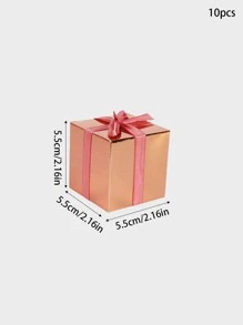 10 cái Giấy Hộp Quà , Tối giản Trang trí Bow Hộp Quà Đối với Nhà - Hoa hồng vàng - Xem 3