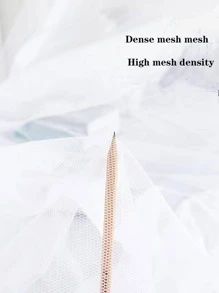 1 pieza Mosquitera de malla - Blanco - Ver 6