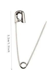 50pcs/set #1 Safety Pins - Apricot - View 2