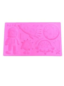 1pc Astronaut & Rocket Design DIY Silicone Mold, Creative Silicone Mold For DIY - Multicolor - View 3