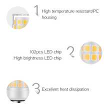 Yucclim 2packs Candelabra E12 LED Light Bulbs AC 80V-130V - C7 T4 E1-2 Base, 60W Equivalent- For Home - White - View 2