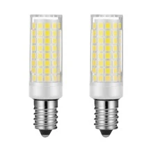 Yucclim 2packs Candelabra E12 LED Light Bulbs AC 80V-130V - C7 T4 E1-2 Base, 60W Equivalent- For Home - White - View 1