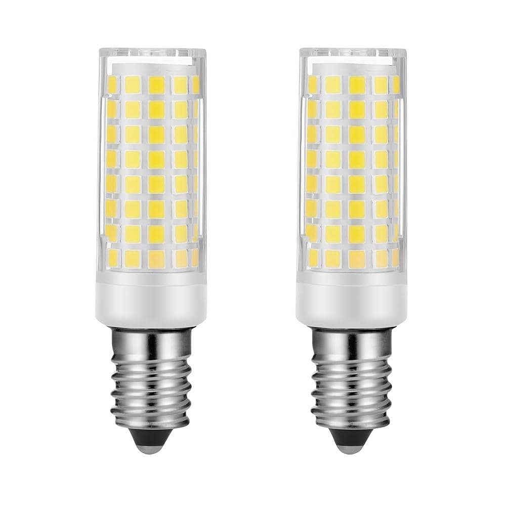 Yucclim 2packs Candelabra E12 LED Light Bulbs AC 80V-130V - C7 T4 E1-2 Base, 60W Equivalent- For Home - White - View 1