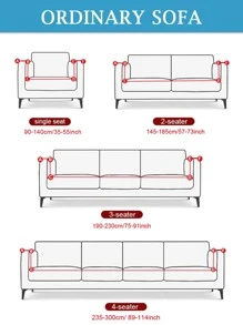 1 pieza Funda de sofá con patrón geométrico sofá moderno poliéster para casa - Multicolor - Ver 5