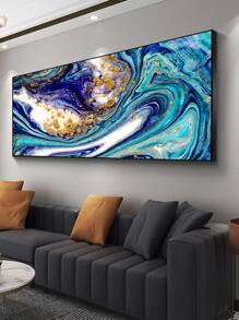 1入組化學纖維無框畫現代大理石圖案牆壁藝術畫適用於家居牆壁裝飾 - 彩色 - 查看 3