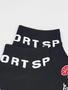 5雙女士卡通狗和字母圖案可愛船襪適用於全部季節 - 彩色 - 查看 7