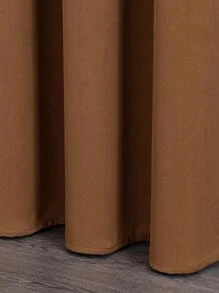 1片装遮光窗帘，采用涤纶面料，隔热保温，适用于露台推拉玻璃门、卧室/客厅，可选颜色：锈棕色、酒红色、黄棕色 - 咖啡棕 - 查看 4