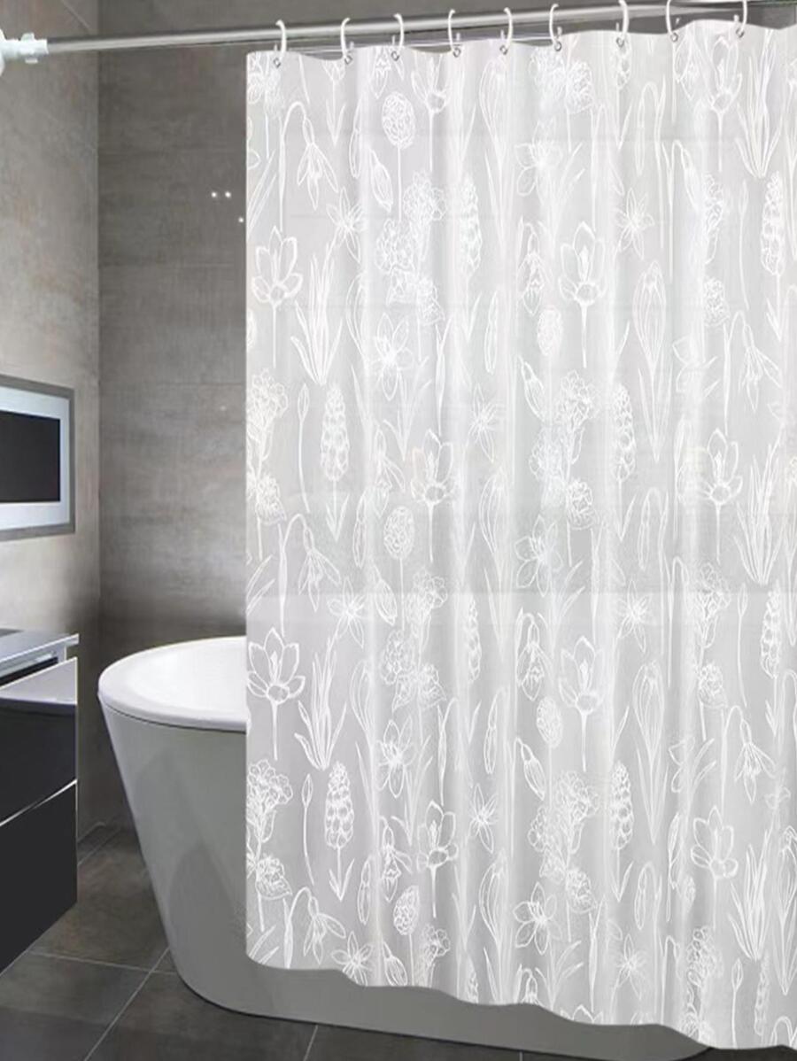 1 Màn Tắm Hoa Văn, EVA Màn Tắm Chống Nước Cho Phòng Tắm - Trong sáng - Xem 1