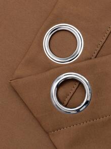 1片装遮光窗帘，采用涤纶面料，隔热保温，适用于露台推拉玻璃门、卧室/客厅，可选颜色：锈棕色、酒红色、黄棕色 - 咖啡棕 - 查看 6