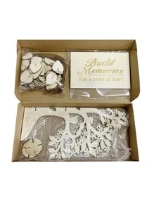 1set MDF Decoration Object, Romantic 3D Wedding Wishing Tree Design Decoration Craft For Wedding - White - View 8